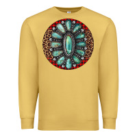 Antique Gold turquoise gemstone christmas ornament Premium Sweatshirt - Jasminsmagicworld