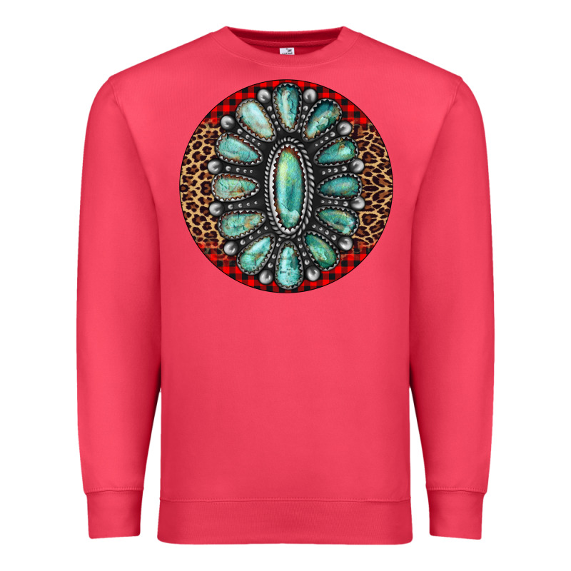 Turquoise Gemstone Christmas Ornament Premium Sweatshirt by Jasminsmagicworld | Teevron