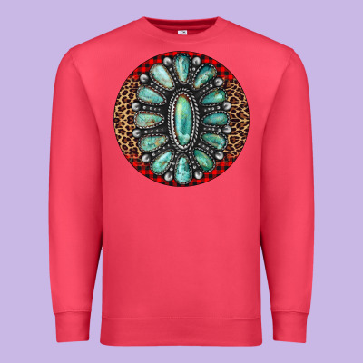 Turquoise Gemstone Christmas Ornament Premium Sweatshirt Designed By Jasminsmagicworld
