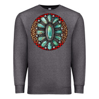 Charcoal Heather turquoise gemstone christmas ornament Premium Sweatshirt - Jasminsmagicworld