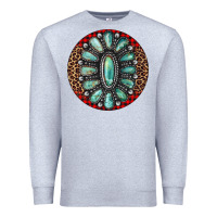Heather Grey turquoise gemstone christmas ornament Premium Sweatshirt - Jasminsmagicworld