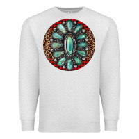 Oatmeal Heather turquoise gemstone christmas ornament Premium Sweatshirt - Jasminsmagicworld