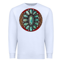 White turquoise gemstone christmas ornament Premium Sweatshirt - Jasminsmagicworld