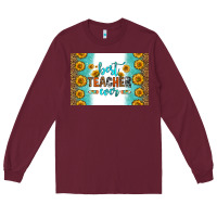 Burgundy best teacher ever skinny metal can holder Long Sleeve Tee - HRA Design Shop