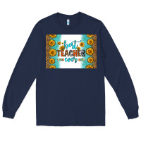 Navy best teacher ever skinny metal can holder Long Sleeve Tee - HRA Design Shop