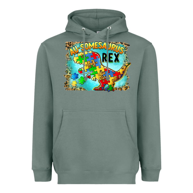 Au Somesaurus Rex Heavyweight Hoodie by BarkalooDesign | Teevron