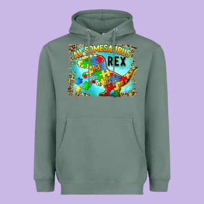 Au Somesaurus Rex Heavyweight Hoodie Designed By Barkaloodesign