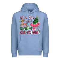 Colony Blue get in loser we're slaying christmas Premium Hoodie - MaliasSmallBusiness