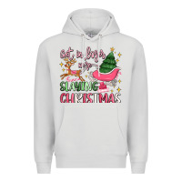 Dove Grey get in loser we're slaying christmas Premium Hoodie - MaliasSmallBusiness