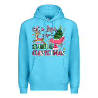 Ocean Blue get in loser we're slaying christmas Premium Hoodie - MaliasSmallBusiness