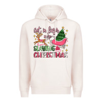 Pale Pink get in loser we're slaying christmas Premium Hoodie - MaliasSmallBusiness