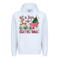 White get in loser we're slaying christmas Premium Hoodie - MaliasSmallBusiness