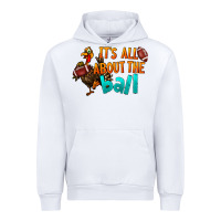 White It's All About The Ball Urban Hoodie - LillyAllenDesigns
