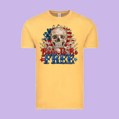 Born To Be Free Skeleton Vintage Tee Designed By Zillion Design Studio