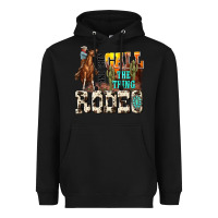 Black and they call the thing rodeo Heavyweight Hoodie - NancyCooperArtShop