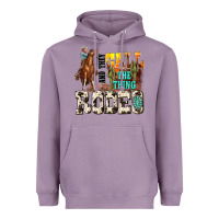 Lavender and they call the thing rodeo Heavyweight Hoodie - NancyCooperArtShop