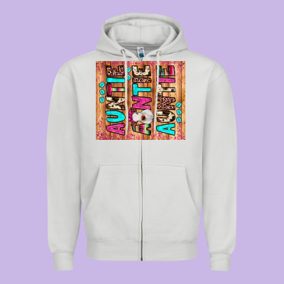 Auntie Heifer Zipper Hoodie Designed By Jahusdesignshop