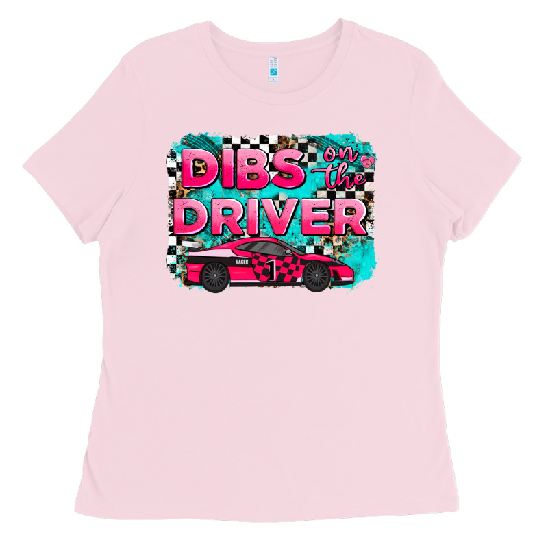 Dibs On The Driver Background Ladies Tee by AdoDesignShop | Teevron