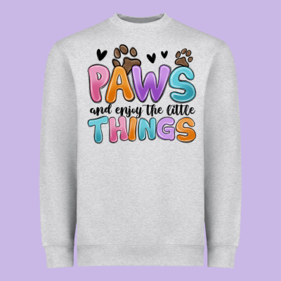 Heavyweight Sweatshirt paws and enjoy the little things