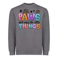 Storm paws and enjoy the little things Heavyweight Sweatshirt - MaliasSmallBusiness