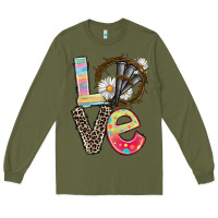 Army Green Love crown of thorns Easter Day Long Sleeve Tee - CowGirlArtShop