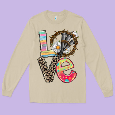 Love Crown Of Thorns Easter Day Long Sleeve Tee Designed By Cowgirlartshop