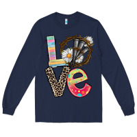 Navy Love crown of thorns Easter Day Long Sleeve Tee - CowGirlArtShop