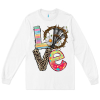 White Love crown of thorns Easter Day Long Sleeve Tee - CowGirlArtShop