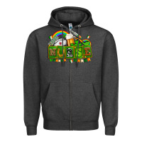 Charcoal Heather st patricks nurse Zipper Hoodie - AdoDesignShop