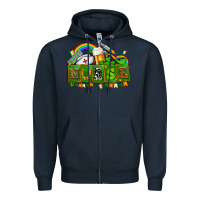 Navy st patricks nurse Zipper Hoodie - AdoDesignShop