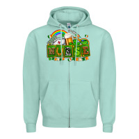 Seafoam st patricks nurse Zipper Hoodie - AdoDesignShop