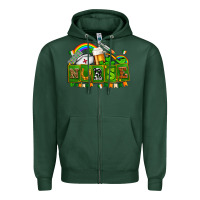Sports Green st patricks nurse Zipper Hoodie - AdoDesignShop