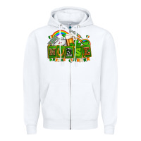 White st patricks nurse Zipper Hoodie - AdoDesignShop
