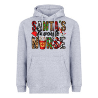 Heather Grey santa's favorite nurse Heavyweight Hoodie - Jasminsmagicworld