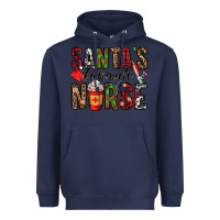 Navy santa's favorite nurse Heavyweight Hoodie - Jasminsmagicworld