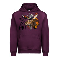 Mauve Wine It Moose Be Fall Urban Hoodie - LillyAllenDesigns