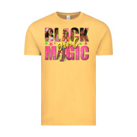 Vintage Mustard black girl magic with afro black women Vintage Tee - texasbilliewilder