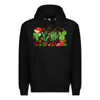 Black christmas cactus Premium Hoodie - MaliasSmallBusiness