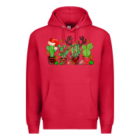 Cardinal christmas cactus Premium Hoodie - MaliasSmallBusiness