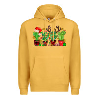 Mustard christmas cactus Premium Hoodie - MaliasSmallBusiness