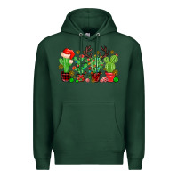 Sports Green christmas cactus Premium Hoodie - MaliasSmallBusiness