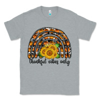Heather Grey Thankful Vibes Only Classic Tee - CowhideDigitalArt