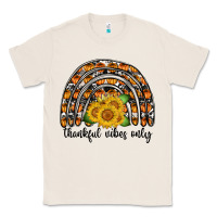 Natural Thankful Vibes Only Classic Tee - CowhideDigitalArt