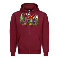 Burgundy mardi gras dentist Zipper Hoodie - AdoDesignShop