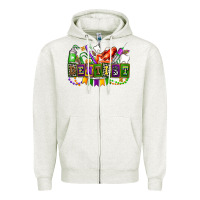 Oatmeal Heather mardi gras dentist Zipper Hoodie - AdoDesignShop