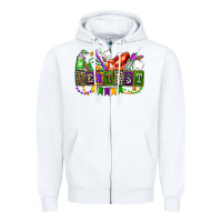 White mardi gras dentist Zipper Hoodie - AdoDesignShop