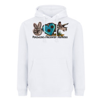 White peace love triceratops horridus Heavyweight Hoodie - LillyAllenDesigns