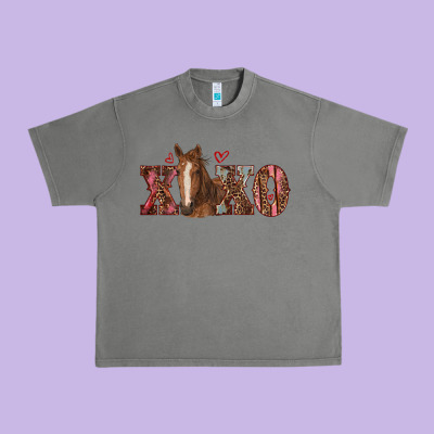 Xoxo Horse Urban Heavy Tee Designed By Ranaportraitstore
