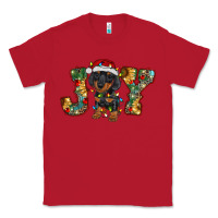 Red dachshund puppy christmas joy Classic Tee - BarkalooDesign