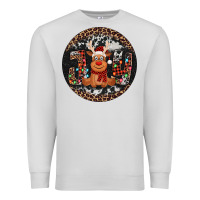 Dove Grey joy reindeer christmas ornament Premium Sweatshirt - Jasminsmagicworld